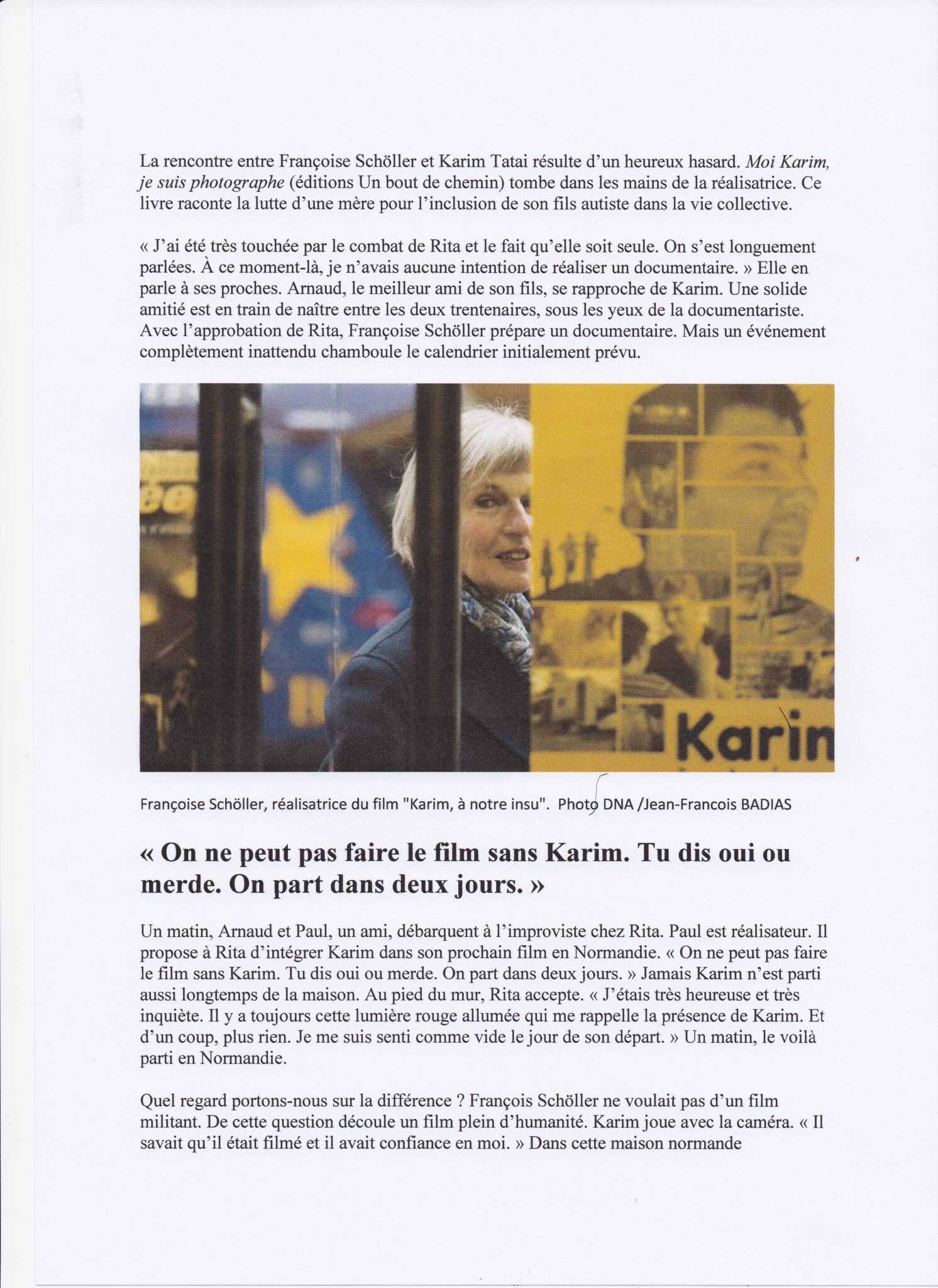 Suite de l'article Karm, un acteur (ps) comme les autres PAGE 2